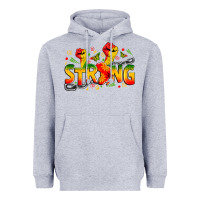 Heather Grey strong juneteenth Heavyweight Hoodie - Zillion Design Studio