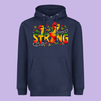 Strong Juneteenth Heavyweight Hoodie Designed By Zillion Design Studio