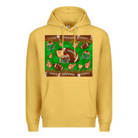 Antique Gold football leopard Premium Hoodie - NancyCooperArtShop