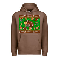 Chestnut football leopard Premium Hoodie - NancyCooperArtShop