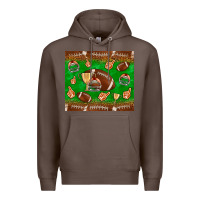 Coffee football leopard Premium Hoodie - NancyCooperArtShop