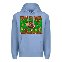 Colony Blue football leopard Premium Hoodie - NancyCooperArtShop
