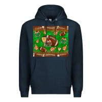 Navy football leopard Premium Hoodie - NancyCooperArtShop