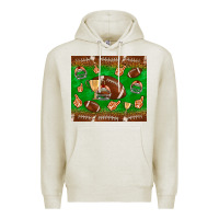 Oatmeal Heather football leopard Premium Hoodie - NancyCooperArtShop