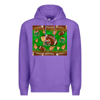 Purple football leopard Premium Hoodie - NancyCooperArtShop
