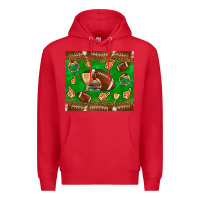 Red football leopard Premium Hoodie - NancyCooperArtShop