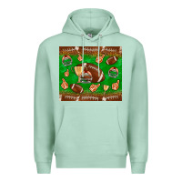 Seafoam football leopard Premium Hoodie - NancyCooperArtShop