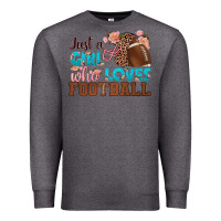 Charcoal Heather just a girl who loves football Premium Sweatshirt - HRA Design Shop