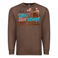 Chestnut just a girl who loves football Premium Sweatshirt - HRA Design Shop
