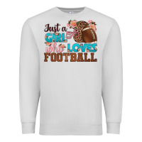 Dove Grey just a girl who loves football Premium Sweatshirt - HRA Design Shop