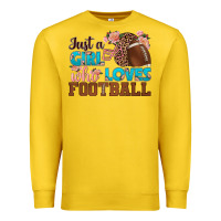 Lemon just a girl who loves football Premium Sweatshirt - HRA Design Shop