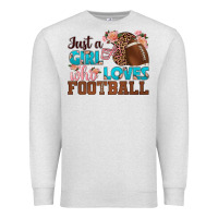 Oatmeal Heather just a girl who loves football Premium Sweatshirt - HRA Design Shop