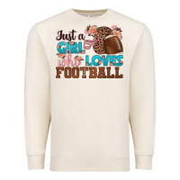 Sandshell just a girl who loves football Premium Sweatshirt - HRA Design Shop