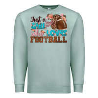 Seafoam just a girl who loves football Premium Sweatshirt - HRA Design Shop