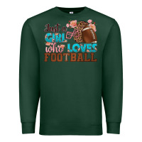 Sports Green just a girl who loves football Premium Sweatshirt - HRA Design Shop