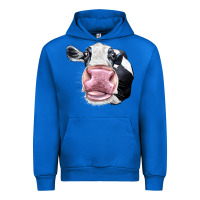Cobalt Cute Holstein Face Urban Hoodie - LillyAllenDesigns