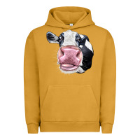 Pigment Peanut Butter Cute Holstein Face Urban Hoodie - LillyAllenDesigns