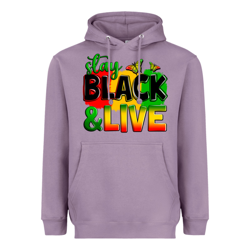 Stay Black And Live Heavyweight Hoodie by Zillion Design Studio | Teevron