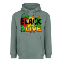 Sage stay black and live Heavyweight Hoodie - Zillion Design Studio