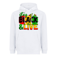 White stay black and live Heavyweight Hoodie - Zillion Design Studio