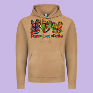 Peace Love Fiesta Ado Vintage Hoodie Designed By Adodesignshop