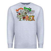 Heather Grey spooky sourus Premium Sweatshirt - CowhideDigitalArt