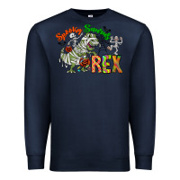 Navy spooky sourus Premium Sweatshirt - CowhideDigitalArt