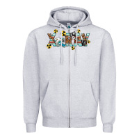 Heather Grey X-ray Zipper Hoodie - texasbilliewilder