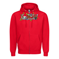 Red X-ray Zipper Hoodie - texasbilliewilder