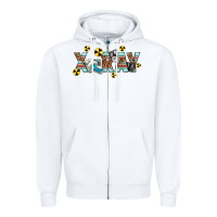 White X-ray Zipper Hoodie - texasbilliewilder