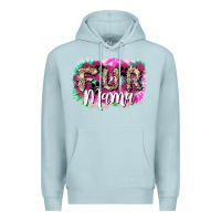 Blue Mist fur mama Premium Hoodie - NancyCooperArtShop