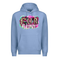 Colony Blue fur mama Premium Hoodie - NancyCooperArtShop