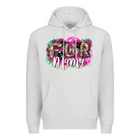 Dove Grey fur mama Premium Hoodie - NancyCooperArtShop