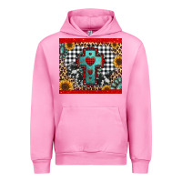 Fuchsia Pink Christmas cross Urban Hoodie - Jasminsmagicworld