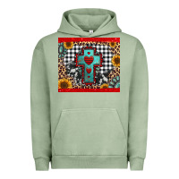 Pigment Oil Green Christmas cross Urban Hoodie - Jasminsmagicworld