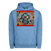 Pigment Pebble Blue Christmas cross Urban Hoodie - Jasminsmagicworld