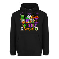 Black Spooky Season Coffee Cups Heavyweight Hoodie - texasbilliewilder