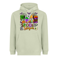 Matcha Spooky Season Coffee Cups Heavyweight Hoodie - texasbilliewilder