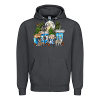 Smoke Wolf coffee cups Zipper Hoodie - texasbilliewilder