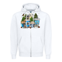 White Wolf coffee cups Zipper Hoodie - texasbilliewilder