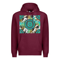 Burgundy gemstone leopard cowhide Premium Hoodie - NancyCooperArtShop