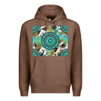 Chestnut gemstone leopard cowhide Premium Hoodie - NancyCooperArtShop