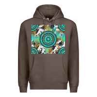 Coffee gemstone leopard cowhide Premium Hoodie - NancyCooperArtShop