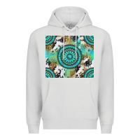 Dove Grey gemstone leopard cowhide Premium Hoodie - NancyCooperArtShop