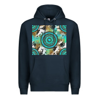 Navy gemstone leopard cowhide Premium Hoodie - NancyCooperArtShop
