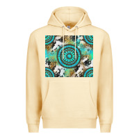Pina Colada gemstone leopard cowhide Premium Hoodie - NancyCooperArtShop