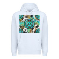 White gemstone leopard cowhide Premium Hoodie - NancyCooperArtShop