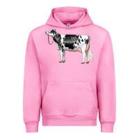 Fuchsia Pink Holstein Dairy Cow Urban Hoodie - LillyAllenDesigns