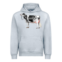 Heather Grey Holstein Dairy Cow Urban Hoodie - LillyAllenDesigns