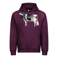 Mauve Wine Holstein Dairy Cow Urban Hoodie - LillyAllenDesigns
